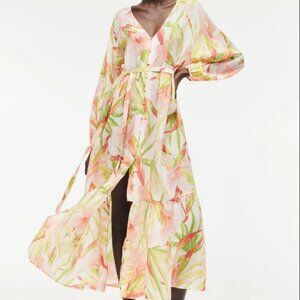 Tie-belt Crêpe Dress